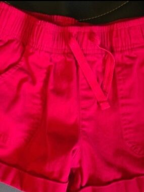 wonder nation Red Elastic Waist Tie Shorts